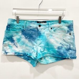 Lucky Brand Tie-Dye Riley Shorts Denim Festival Size 14 / 32